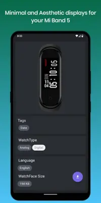 Mi Band 5 Watch Faces android App screenshot 0