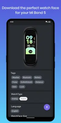 Mi Band 5 Watch Faces android App screenshot 3